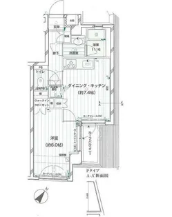 1Rの間取り画像