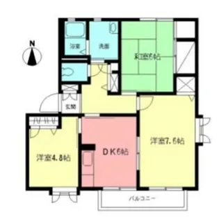 神奈川県小田原市成田【アパート】の間取り