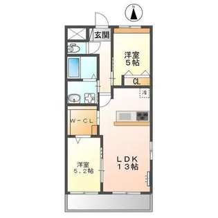 アヴァンティ阿蘇AB【1階】の間取り