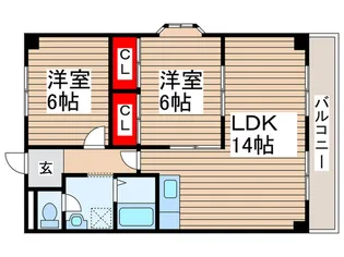 ル-ブル早稲田【4階】の間取り