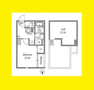 スカイフラット姫島【2階】の間取り