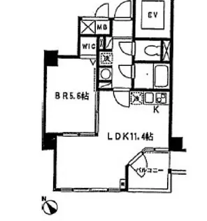 東京都品川区東五反田3【マンション】の間取り