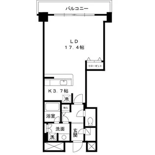 パシフィックロイヤルコートみなとみらいオーシャンタワー【9階】の間取り