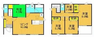 福島県本宮市高木字金瀬【一戸建】の間取り