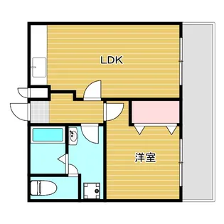 稲野第1ハイツ【4階】の間取り