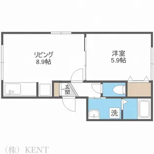 リバティ北4西26【4階】の間取り