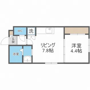 北海道札幌市西区二十四軒一条2【マンション】の間取り