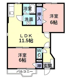 フィオーレD【1階】の間取り