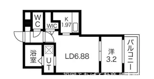エレガンテブリッサ姪浜駅南【1階】の間取り