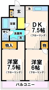 東京都府中市新町3【マンション】の間取り