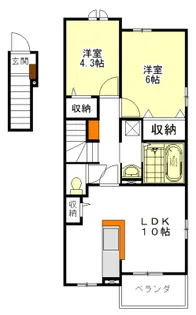 第三東雲 A棟・B棟【2階】の間取り