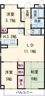 兵庫県伊丹市稲野町7【マンション】の間取り