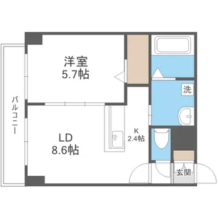 レゾ札幌【9階】の間取り