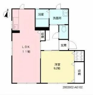 クレセオ A棟【1階】の間取り