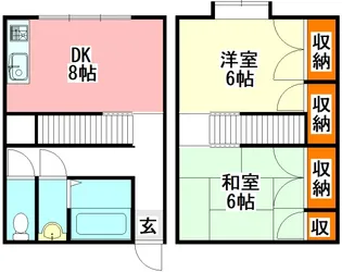 福岡県飯塚市潤野【アパート】の間取り