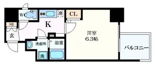 アクアプレイス江戸堀【5階】の間取り