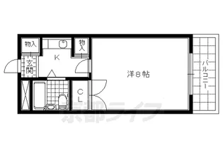 サンフェスタ東福寺 A棟 B棟【3階】の間取り