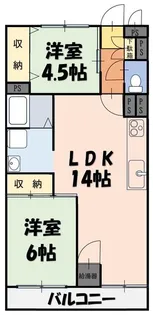 シャンボール読売ランド前2号棟【2階】の間取り