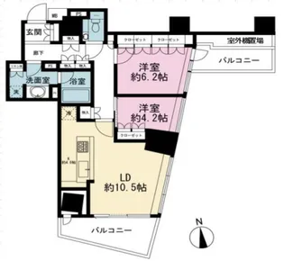 ザ・パークハウス西麻布レジデンス【7階】の間取り