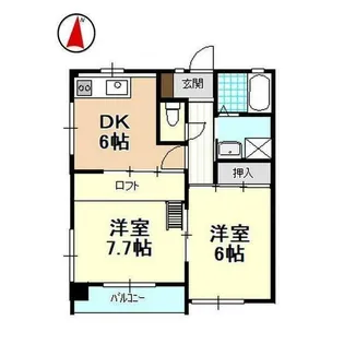 富塚アクシス【2階】の間取り