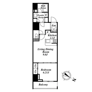 パークウッドレジデンス日本橋【7階】の間取り