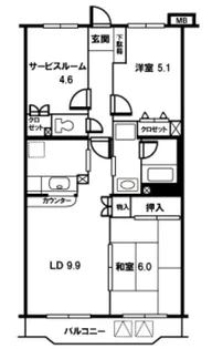 カトル・セゾン【3階】の間取り