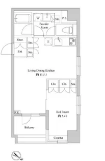 ドゥーエ日本橋浜町【5階】の間取り