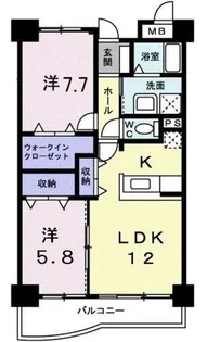 アンソレイエ アオキ【4階】の間取り