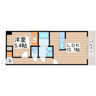 パルメゾン新田東【4階】の間取り