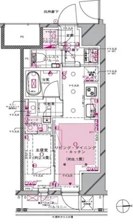 ピアース新宿三丁目【4階】の間取り
