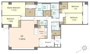 オパス有栖川テラス&レジデンス【5階】の間取り