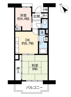 URグリーンヒルズ東舞子【3階】の間取り