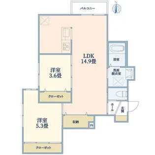クレアトゥール墨田八広【1階】の間取り