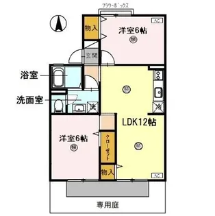ピュアハイツ有本 I【1階】の間取り