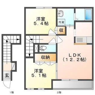アン ポタジェ【2階】の間取り