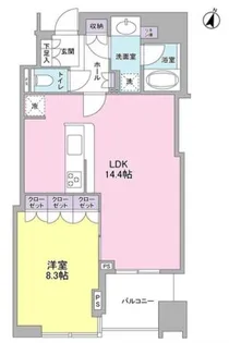 大崎ウエストシティタワーズEAST【5階】の間取り