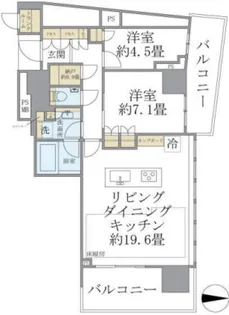 BrilliaTower池袋【22階】の間取り
