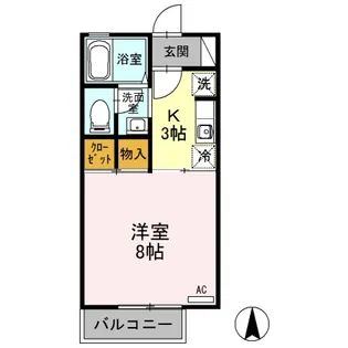 パラーシオ近藤A【1階】の間取り