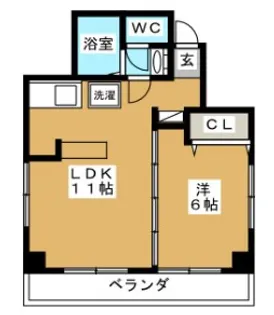 ヒルズ池田山【1階】の間取り