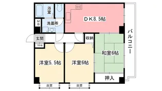 エクセレント甲子園11番館【2階】の間取り