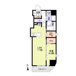 ジオエント中野【7階】の間取り