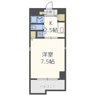 エトワール北梅田【6階】の間取り