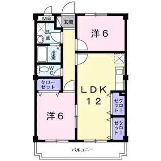 つきみ野サンモリッツ【3階】の間取り