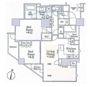 CAVANA+南青山【7階】の間取り