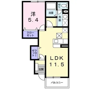 リヴィエールII【1階】の間取り