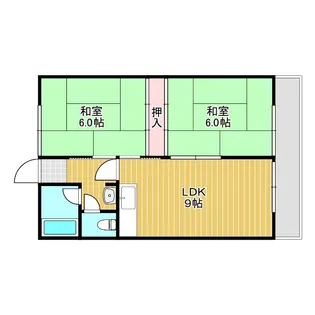 草野マンション8号館【2階】の間取り