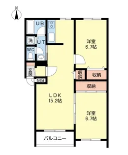 αNEXT麻生【2階】の間取り