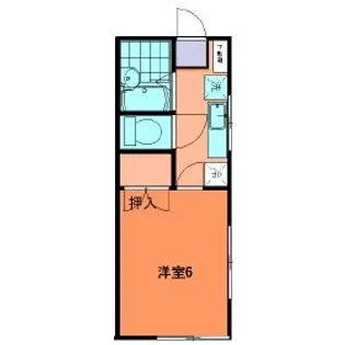 プチハイム丘【2階】の間取り