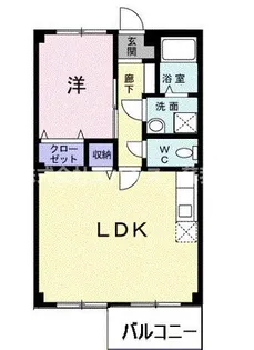 コーポグリーンD【2階】の間取り