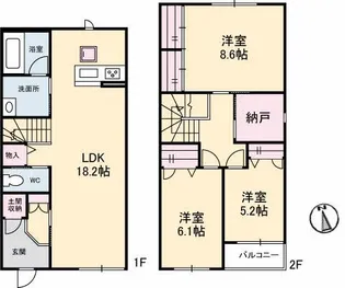 リシェス【1階】の間取り